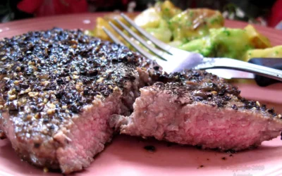Grilled Sirloin w/ Coffee & Pepper Crust